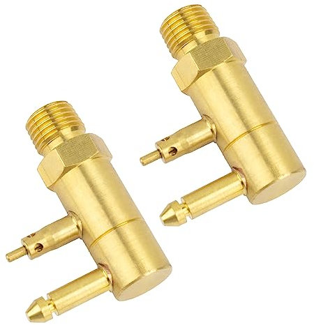 SyunsXoon Brass Boat Tank Fitting, 1/4 Inch NPT Male Thread, Compatible with Evinrude/Johnson/Yamaha/Mercury/Mariner/OMC Outboard Quick-Connect Gas Tank Fittings