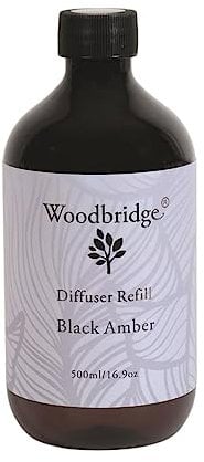 Aroma Accessories Woodbridge Black Amber Reed Diffuser Liquid Refill 500ml