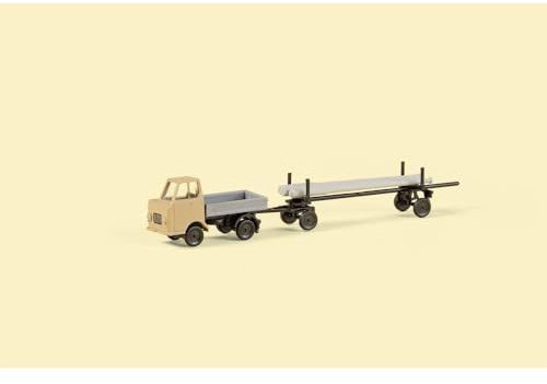 44658 Multicar M22 Pritsche mit Langmaterialanhänger
