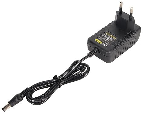 BROLEO Adaptador de Corriente de 9V, Plug and Play 100-240V Adaptador de Corriente de bajo Ruido Protector contra Sobretensiones Portátil para AD 24ES para LM 500TS (Enchufe de la UE)