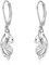 Mädchen Creolen 925 Sterling Silber Wolf Ohrringe für Damen Kinder Kleine Creolen Kreis Ohrringe Tier Anhänger Schmuck für Tochter Kinder