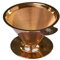ATHIA Golden Stainless Steel Reusable Coffee Filter, Pour Over Cone Dripper with Fine Mesh, Paperless & Eco-Friendly Design, Fits Most Mugs, Carafes & Coffee Makers (Rose Golden, Standard)