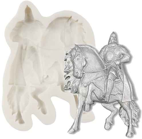 QDMOLDS Knight Silikon-Fondantformen für Kuchendekoration, Süßigkeiten, Schokolade, Cupcake-Topper, Polymer-Ton, Gummipaste