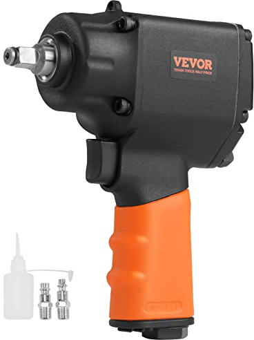 VEVOR Chiave a percussione pneumatica 3/8 a percussione con attacco quadro 690 ft-lb coppia di allentamento 10000 giri/min. per lavori su camion, attrezzature, hobbisti, meccanici