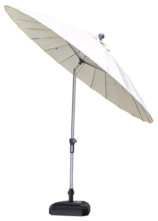 NRNQMTFZ 250 cm Sonnenschirm Balkon mit Bodenhülse, Multi-Purpose Sun Umbrella,Sonnenschirm Strand, für Balkon, Garten, Terrasse, Strand(Off White)