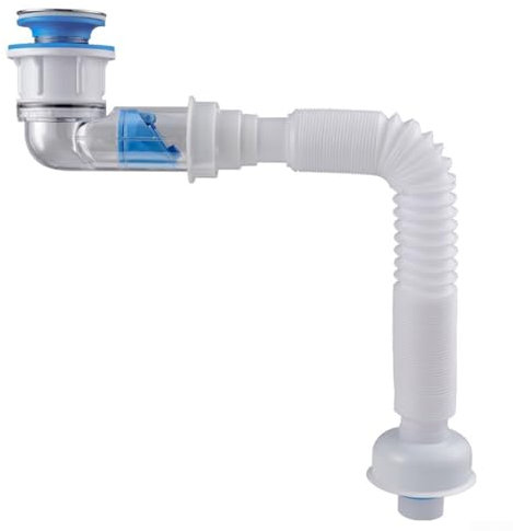 Zoegneer Flexibler Abflussverbinder, desodorierendes Abflussrohr-Set, Seitenablauf, Waschbecken, Ablaufrohr für Zuhause