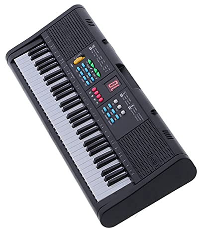 Pianoforte con Tastiera Digitale Elettrica a 61 Tasti Multifunzionale con Microfono, connettività USB, Funzione Didattica, per Bambini e Principianti