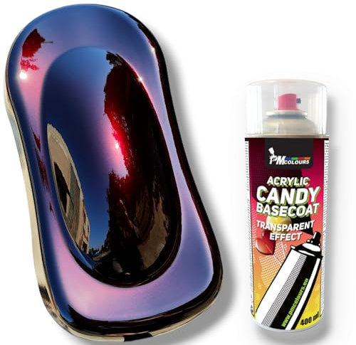 Sprühlack transparent und lichtdurchlässig, Sprühfarbe DIY SCHWARZ Candy Black Cherry, Sprühdose Lackspray Farbe 400 ml, BCB-Basecout (Schwarz/Black Cherry)