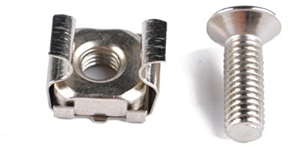 OUNONA A1826 M5 Käfigmutternsatz Mit Vierkantloch 10 Stück M5-schrauben Und Unterlegscheiben Universell Passend Für Serverschränke