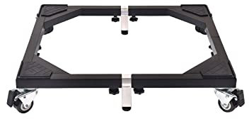 Universal Washing Machine Stand Base with Adjustable Wheels for Fridge Freezer Trolley - Extendable Length 58.5-93cm, Movable Base Bracket for Tumble Dryers