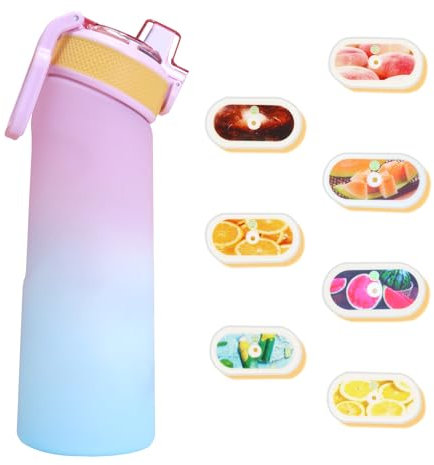 Isslance Original Up Sport-Trinkflasche 700 ml mit Pads, Tritan-Start-Set, BPA-frei, 0 Zucker, Trinkflasche mit 7 aromatischen Pads, ideal zum Laufen und im Fitnessstudio, Rosa