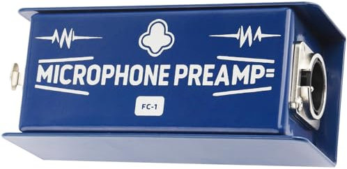 Chkenono Mic Gain Preamp +25dB Clean Boost, XLR-Inline-Signalverstärker für dynamisches und Bandmikrofon, Phantombetrieb, kompatibel mit Shure SM7B, RE20, rauschfreier Mikrofon-Booster für Studio und