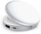 KhUkhu Power Bank Handheld Mini Runder LED-Spiegel 1X/3X Vergrößerung Beleuchteter, Tragbarer LED-Kompakt-Reise-Make-Up-Spiegel Zum Aufladen Von iPhones/Ipads/Android,Weiß