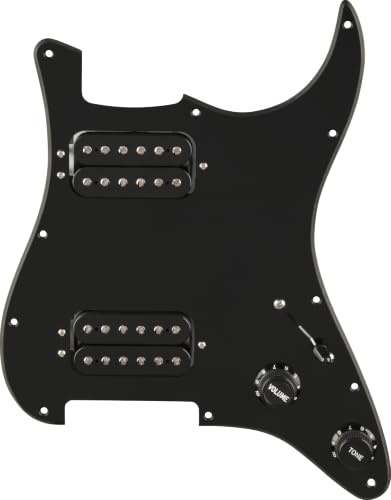Fender vorverdrahtetes Strat-Schlagbrett®, Quadra Tap™ HH, schwarzes 11-Loch PG