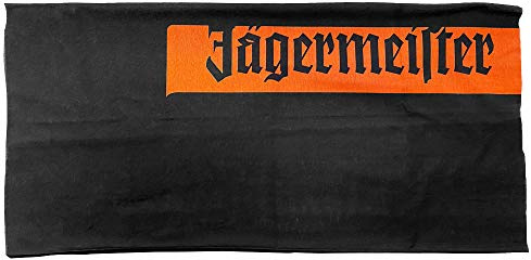 Jägermeister Original Tuch Loom Schal Schlachschal Bandana Tube Scharf mit Jägermeisterschriftzug schwarz,orange