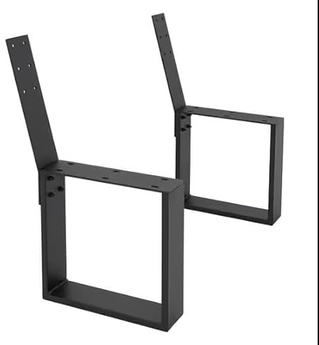H. Pawlik GmbH Metallgestell Woodhood für Sitzbank mit/ohne Rückenlehne, Bankgestell in Schwarz, Ideal für Esszimmer und Garten (Mit Rückenlehnen-Halterung)