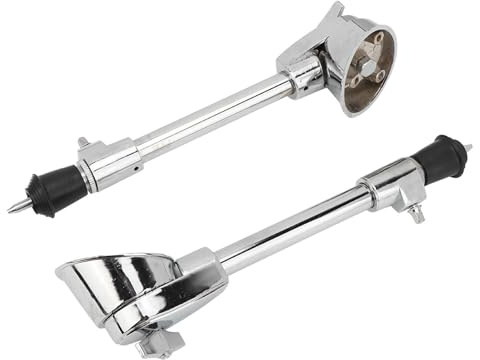 Glomora 2 pieds de grosse caisse-pieds de batterie antidérapants en acier de qualité supérieure, pièces de rechange de Percussion en argent 26x7x5cm