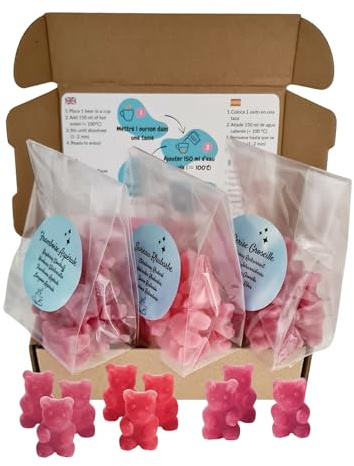 Sweet Goûter - Oursons à infuser aux fruits - Infusion fruitée originale - Assortiment découverte de 3 saveurs - 30 oursons (3 sachets de 10) (Assortiment Fruits Rouges)