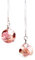 Silber Ohrringe Ginster, Sterlingsilber Durchziehohrringe mit Ginster in Gießharz/Kettenohrringe/Terrarium Ohrringe/Geschenk für Sie
