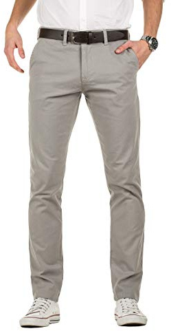 Yazubi Herren Chino Hose, Slim Fit, Modell Kyle, Chinohose mit Gürtel