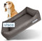 dogsfavorite Hunde-Bett mit Visco-Kissen - waschbares Hundekörbchen - hochwertiges Hundesofa - gelenkschonendes Hundekissen - robuste Hundematte - Taupe - Gr. L - 115 x 85 cm