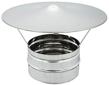 Fumaiolo cinese inox base tonda innesto M maschio (200mm)