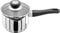 Judge Vista Draining Medium Stainless Steel Saucepan with Pouring Lip 14cm 1L, Shatterproof Glass Strain & Pour Lid, Induction Ready, Oven Safe, 25 Year Guaranteed