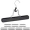 Relaxdays Wooden Trouser Clamp Hangers, 72 Pieces, 360° Swivel Hooks, Felt Protectors, HWD 17 x 25 x 2.3 cm, Black