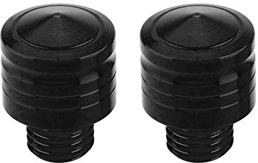 Terisass Rückspiegel Schraube M10 * 1,25 2 Stücke Universal Motorrad Gewindebolzen Adapter Schrauben Geändert Rückspiegel Sitz Dekorative Schraubkappe Abdeckung Motorrad Spiegel (Schwarz)