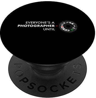 Vintage Photographer Manual Mode SLR Camera Lens Analog Film PopSockets Grip and Stand for Phones and Tablets