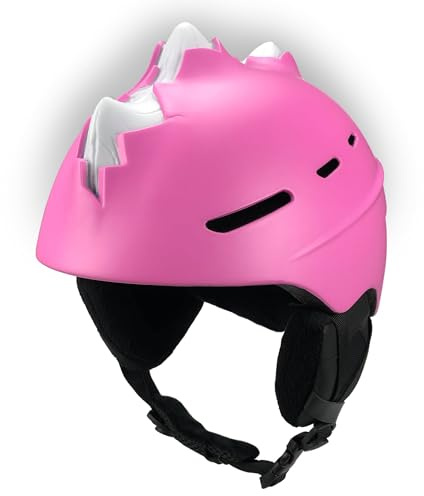 Crazy Safety Bone Spike Casco de Esquí | Casco de esquí para Hombre y Mujer | Casco de Snowboard | Cascos de Snow para Mujeres y Hombres | Casco Multideporte Ajustable | Tamaño L 58-61cm (Rosa Neon)