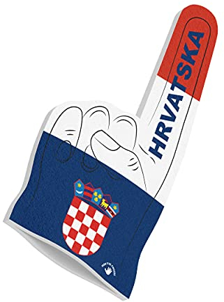 HIGH FIVE FINGERS Kroatien Fahne Weltmeisterschaft Europameisterschaft Flagge Fanartikel | Schaumstoff Hand für Spiele, Stadion, Events | One Size | 44 x 22 x 2,5 cm | Croatia