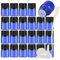 TIANZD 25 Pièces Mini 1ml Bleu Bouteilles en Verre D'huile Essentielle avec Orifice Réducteur, Flacons en Verre Vides apour Huiles Essentielles Aromathérapie