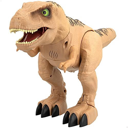 ColorBaby 46679 - Dinos Dinosaurio Interactivo con Movimientos y Sonidos realistas, Dinosaurio T-Rex, articulado, para niños + 3 años, Pilas Incluidas