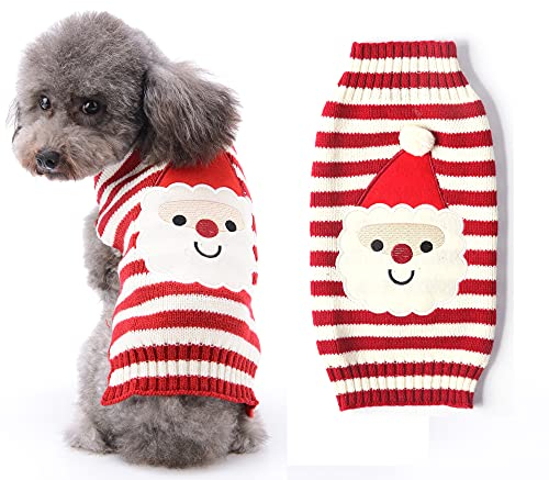 HRTTSY Weihnachten Hundepullover, Winter Warmer Hund Katze Pullover Kleidung Haustier Mantel Kostüm Welpenpullover Pullover Bekleidung für kleine mittelgroße Hunde Großer Hund Haustierpullover