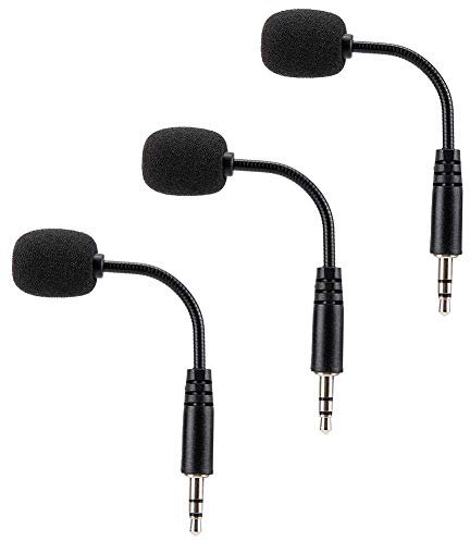 Mini Microphones, 3PCS 3.5mm Jack Réglable Flexible Extended Mini Microphone Droit Mono Canal Capacitif Microphone pour Ordinateur Téléphone Mobile