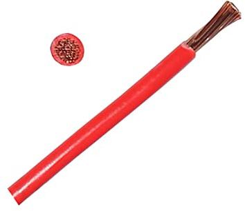 Thin Wall Cable Single Core 12v 24v 48v Black Red Round PVC Wire Auto Marine Solar Battery Power (4mm2 Red 39A, 30 Metre Coil)