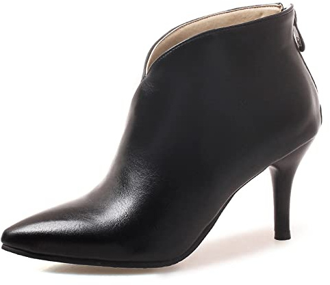 Viéctaa Bottines Femme Hiver Talon Haut Aiguille Bout Pointu Chaussures Soirée