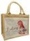 CreaDesign, Nikolaustasche mit Namen personalisiert, Nikolaustüte aus Jute, Wichtel XXL 26 x 22 x 14 cm