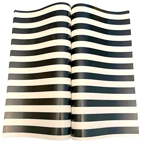 Suiwen 150 Black and White Striped Wax Paper, Food Wrap, Greaseproof, Waterproof, 25*22cm, 150 Sheets