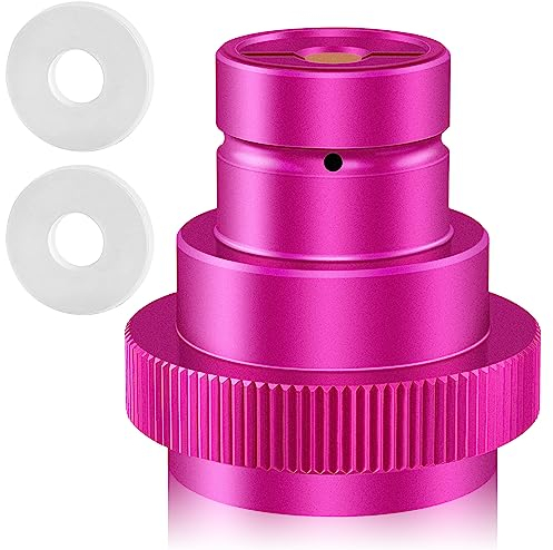Qetlavee CO2 Quick-Adapter,Schnelladapter für Soda, kompatibel mit Duo/Art/Terra,Quick Connect QC,für CO2-Flaschen mit herkömmlichem Trapezgewinde TR21-4,Rosa-lila