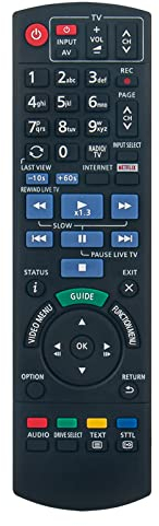 VINABTY N2QAYB001113 Ersatz Fernbedienung Kompatibel mit Panasonic Blu-ray Player DMR-BCT650EG DMR-BCT745 DMR-BCT76EN-500GB DMR-BCT820 DMR-BCT855EG DMR-BST730 DMR-BST755EG DMR-BST950EG