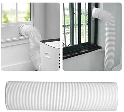 ALINUOYQ Portable Air Conditioner Window Vent Kit, Universal Compatibility, Excellent Sealing Performance, 1.5m/2m 13cm/15cm Exhaust Hose, 3/4 Baffles, Touch Control, Home Use
