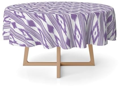 Martina Home Harzbeschichtete Tischdecke Inseln, rund, 140 cm, Lila