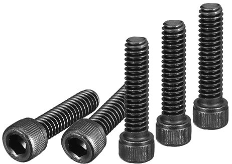 DTGN 1/4-20x1 Bulloni Viti a Testa Cilindrica, 50pz 12,9 Acciaio Legato Grado Vite Esagono Incassato Macchina Finitura Ossido Nero Filettatura UNC Completamente Filettata