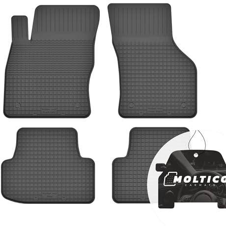 moto-MOLTICO Gummimatten Auto, 4-teiliges Set, Allwetter Gummi Fußmatten mit Rand, Antirutsch & Wasserfest Autoteppiche - passend für Seat Arona ab 2017