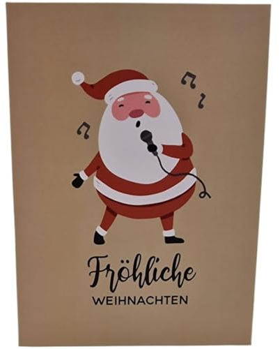 Individualisierbare Grußkarte mit Audio-Aufnahmefunktion Gestalte festliche Grüße mit Songs, Sprachbotschaften, Bildern und deinen persönlichen Worten – die Karte mit Soundeffekt (Santa)