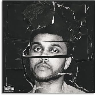 DAGUYS Sänger The Weeknd Album Beauty Behind The Madness Poster Bild Druck Leinwand Poster Wandfarbe Kunst Poster Dekor Moderne Heimkunstwerke 50 x 50 cm
