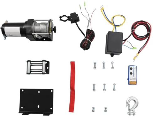 BaraSh 12 V Elektrische Seilwinde 1360kg + Montageplatte Fernbedienung Elektrische Hebezeuge Laufkatze Mit Schiene HebebüHne