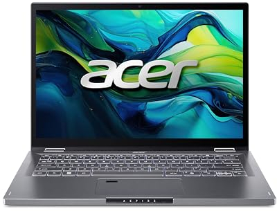 Acer Aspire Spin 14 (ASP14-51MTN-78QB) Convertible Notebook | 14 WUXGA Touch-Display | Intel Core 7 150U | 16 GB RAM | 1 TB SSD | Intel Grafik | Windows 11 | QWERTZ Tastatur | grau